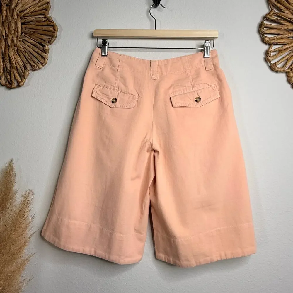 Free People shorts pleated a-line long shorts cotton 4